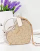 حبال حمل أبيض أعلى مقبض القابض ساكوتش القلب الكلاسيكية النسائية الرجال Crossbody 10A مصمم فاخر حقيبة Pochette محفظة جلدية أصلية وحقائب اليد أكياس الكتف