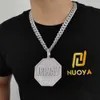 Joias personalizadas de hip hop, cristal moissanite, pingente de letras masculinas, cz, pingente brilhante