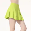 Active Shorts AI Running Sports Short Women's Yoga Half A-line Skirt Health Dance Tennis Anti Glare