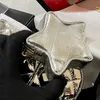 Bolso de diseñador de calidad Nueva moda para mujer Monedero con estrella de cinco puntas Cadena gemela Material de espejo Bolso con tapa a cuadros rómbico Bolsos cruzados de un solo hombro versátiles ocasionales