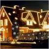 Kerstversiering 30 Cm Grote Sneeuwvlok Lichtslinger Buiten Led Hanglamp Achtertuin Patio Boom Bruiloft Decor Fee Garland Drop Dhivd