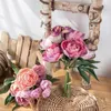 Fleurs décoratives simulées pivoines Bouquet plantes artificielles pour la décoration intérieure bureau branche florale jardin en plein air fête de mariage Festival