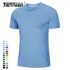 Tacvasen UPF 50 Soft Summer T-shirts Heren Anti-UV Skin Sun Protatie Performance Shirts Gym Sports Casual Fishing Tee Tops 240117
