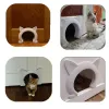 Gaiolas por porta gato buraco de cachorro Acesso Direção de brinquedo controlável para treinamento para animais de estimação gatos gatos kitten abs plástico pequeno portão de estimação kit de gato cão de gato cão