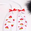 Kvinnors badkläder Bikini Sexig tryck Strawberry Bow String Hollow Open Back Lovely Girl Women One Piece Swimsuit Monokini