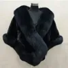 Winter 2019 Super Big long fox faux fur bridal Wraps evening dress shawl Cloak scarf For female Party Prom Cocktail In Stock237d