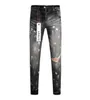 Lila Modejeans Herbst Designer Herren gerades Bein Retro Street Hip Hop Sporthose Do Old Wash Patchwork Graffiti