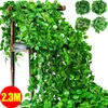 Dekorativa blommor 2m-2.3 m Artificial Silk Leaf Plant Rattan Creeper Ivy Vine Diy Hanging Garland Fake Blad för trädgårdsfest bröllopsdekor