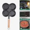 Pans Four Hole Omelette Stove Egg Pan Boiled Eggs Cooker Cooking Tool Cast Iron Non-stick