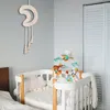 Attrape-rêves Boho Moon, art mural en macramé, naturel, fait à la main pour la décoration murale de la maison, ornement à suspendre, cadeau du nouvel an pour maman, amoureux 1221232