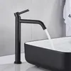 Bathroom Sink Faucets Black Deck Mounted Basin Mixer Tap Vessel Faucet Cold Water For