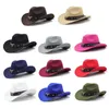 Basker roliga festhattar cowgirl hatt läder band damer cowboy för kvinnor fedora western vintage