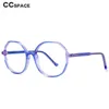 55913 Två färgacetatfiber Spectacle Frame Women Anti Blue Glasses Frames Spring Hinges Female Cute Recept Eyewear 240118