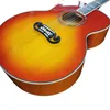Guitare acoustique J200 en bois massif d'épicéa Sunburst Flame Maple de 43 pouces