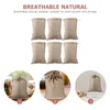 Storage Bags 6 Pcs With Drawstring Burlap Bag Cloth Vegetable Holding Potato Sack Vegetables Fabric Drawstrings Pouch Linen Reusable