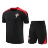 2024/25 Portugal Nuevas camisetas de fútbol 24 25 Chándales de manga corta Kit de hombres Ropa de entrenamiento de fútbol Camisa para correr al aire libre