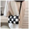 Designer Frauen Umhängetasche Gewebte Tasche Kamera Geldbörse Leder Klappe Cross Body Schulter Tasche Luxus Handtasche Weibliche Taschen Patchwork Farbe