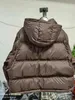 Women's Down Parkas Designer Brand 2023 Winter CE Home Double Wear Thedened90 Coat Brown Sleeves Detachable Vest OE5x