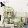 Rucksack Schultasche für Schüler Koreanisch Niedlich Kawaii Nylon Canvas Handtasche Schultasche Federmäppchen Reisetasche Groß