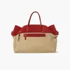 Borsa grande in pelle combinata in nylon Margaux 17 Fashion Commuter, la capacità della borsa tote con coulisse a mano