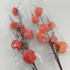Dekoracyjne kwiaty symulowane gałęzie owoców persimmon sztuczne aranżacje kwiatowe fałszywe drzewo roślinne