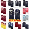 Personalizado 2024 All-Star Impresso Camisas de Basquete 23 James 77 Luka 2 Shai Doncic Gilgeous-Alexander 12 Ja Morant Stephen Curry Anthony James Edwards Harde n Fox Irving