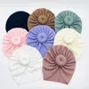 Beralar kız bebek için düğümlü şapkalar beanie bow head bandı bebek türban kafa aksesuarları kışlık şapka sıcak kaputlar anne çocuklar