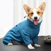 Jacken Fleece-Hundekleidung Winter Dicker warmer Hundemantel für kleine, mittelgroße und große Hunde Verstellbare Haustier-Kapuzenpullover Männliche/weibliche Overalls für Corgi