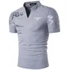 Dingshite الصيف قميص بولو قميص قصير الأكمام قصيرة القميص تصميم الأزياء قمم Tees Dress Polo Shirt for Men Clothin 240118
