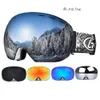 Skibrillen Buitensporten Dubbele lagen Winddicht Masker Bril Ing Sneeuw Snowboard Moto Fietsen Zonnebril Skibrillen 7736