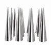 Baking & Pastry Tools 12pcs High Quality Conical Tube Cone Roll Moulds Stainless Steel Spiral Croissants Molds Cream Horn Cake Bre287T