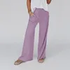 Women's Pants Linen Summer Palazzo Flowy Textu Yoga Tall Wide Leg For Women Soft Cotton