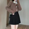 Skirts HOUZHOU Y2K Vintage Pleated Skirt Women High Waist Preppy Style Slim A-Line Mini With Shorts School Uniform Korean Casual