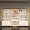 Decorative Plates Cosmetic Display Rack Beauty Salon Nail Storage Cabinet Product With Light