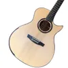 Guitare acoustique haute configuration en bois massif à Angle pointu GA 41 "