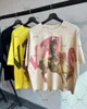 Y2K High Street Trendy Tops Hunter Print American Oversizeum T-Shirt Men Menda marki moda swobodna retro pullover krótkie rękawy 240123