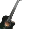 투명한 블랙가 배럴 높은 구성 흑인 손가락 어쿠스틱 기타