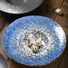 Tablice japońskie retro ceramiczna obiadowa tablica restauracyjna Sałatka Sałatka 10-calowa okrągła mroźna domowa deser dekoracja stołowa