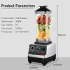 Blenders 2000w Timer commercial lourd Timer Blender Fruit Juicer Prower Food Smoothies Ice Smoothiers Blender Blender Juice Maker Crusher