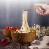 Kommen Huishoudelijke noedels Rijstservies Kom Zuur Japans hout en Jujube-salade voor volwassenen