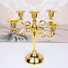 Ljusstake Het Popular Metal Holders 5-Arms/3-Arms Candle Stand Wedding Decoration Candelabra Centerpiece Candlestick FMT2150