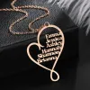 Bracelets Personalized Name Necklace Custom Heart Name Necklace Gold Color Stainless Steel Pendant Bridesmaid Best Friend Gift 2021