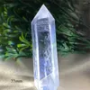 Dekorativa figurer Kristall Natural Clear Quartz Tower Blue Feather Point Wandstone Decoration Stone Reiki High Quality Beauty Healing