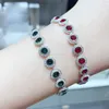 collares pulseras diseñador pulsera de tenis mujeres hombres mal de ojo chapado en oro con incrustaciones de cristal verde azul diamante para mujer collar para hombre pendientes conjunto regalo de joyería de lujo