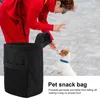 Trasportino per cani Borsa per dolcetti per animali domestici facile da pulire Snack portatile con tasca in rete Resistente tessuto Oxford per l'allenamento all'aperto