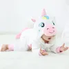 Baby Cartoon Romper born Hooded Infant Clothing Boy Girl Pajamas Animal Onesie Jumpsuit Unicorn Costume Flannel Baby Rompers 240119