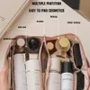 Grande saco de cosméticos de viagem para mulheres organizador de maquiagem de couro feminino kit de higiene pessoal compõem caso bolsa de armazenamento luxo senhora caixa 240123