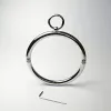 Edelstahl-Bondage, abschließbares Metall-Sklaven-Halsband + Inbusschlüssel, Fessel, verriegelnde Halsband-Halskette, O-Ringe, SM-Spiel, LL