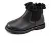 Boots Sexy Autumn Winter Leather Children Shoes Boys Girls Fashion Soft Baby Short Comfortable Anti-slip Kids BootsLarge