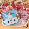 100st 10x103cm Cartoon Opp Selfadhesive Bags Christmas Party Wedding Candy Cookies Ziplock Bag Packaging Födelsedag leveranser 240124